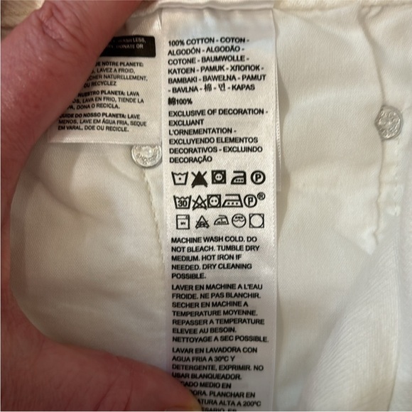 Levi’s 501 Original Straight Leg Jeans High Waisted White Denim Size 28 NWT - Picture 13 of 15